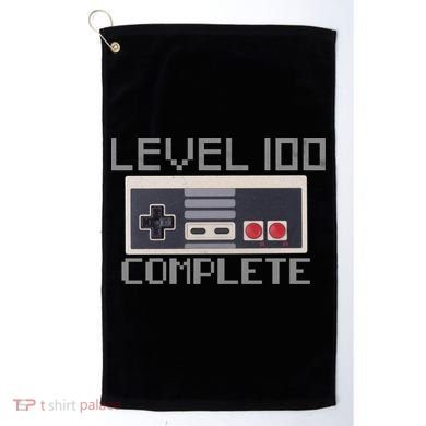 Level 100 Complete Retro Gamer 100th Birthday Golf Towel