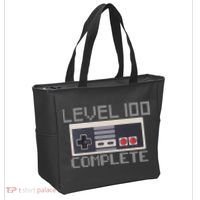 Level 100 Complete Retro Gamer 100th Birthday Tote Bag thumb 2