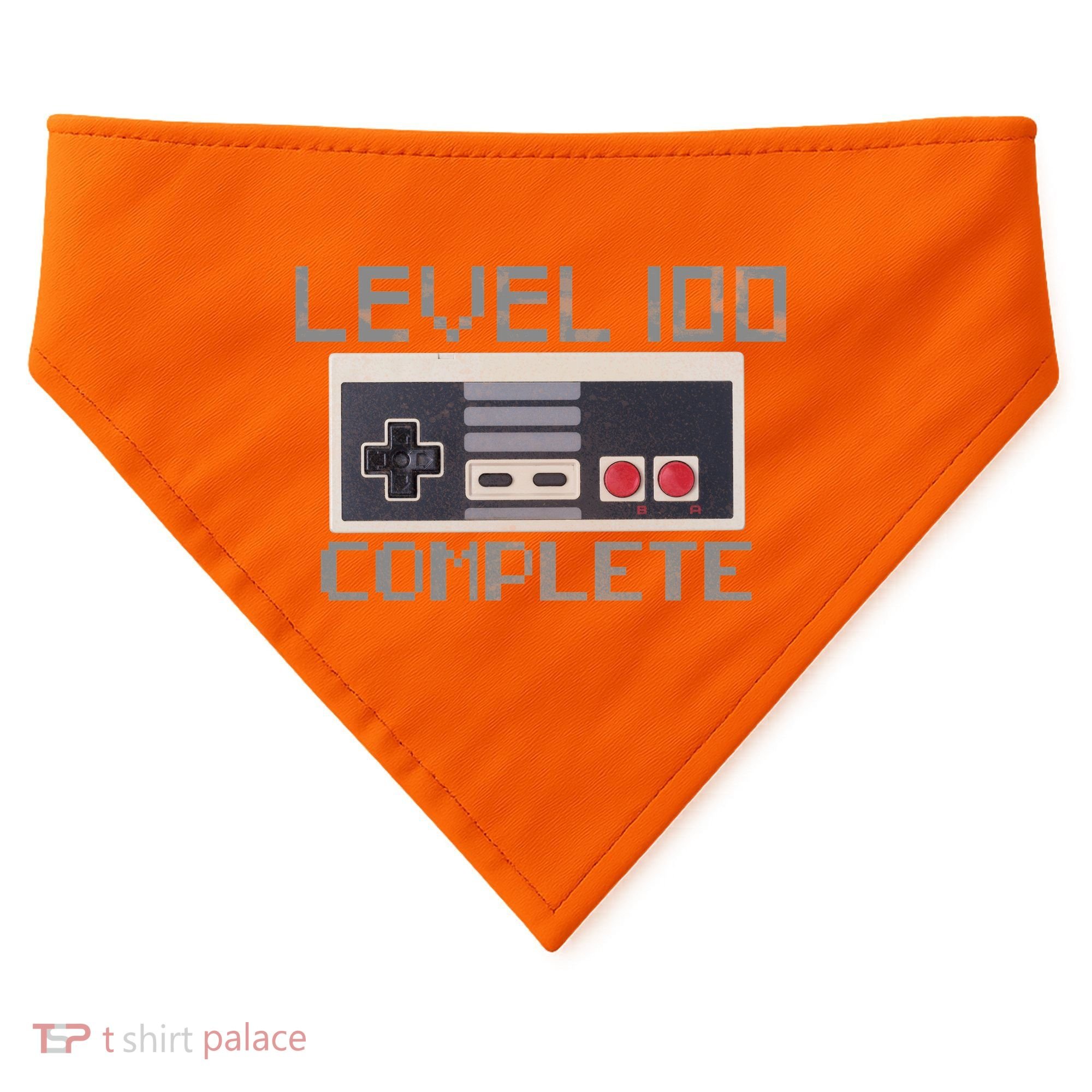 Level 100 Complete Retro Gamer 100th Birthday USA-Made Doggie Bandana