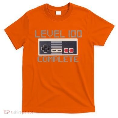 Level 100 Complete Retro Gamer 100th Birthday T-Shirt
