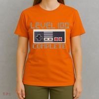Level 100 Complete Retro Gamer 100th Birthday T-Shirt thumb 4