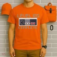Level 100 Complete Retro Gamer 100th Birthday T-Shirt thumb 6