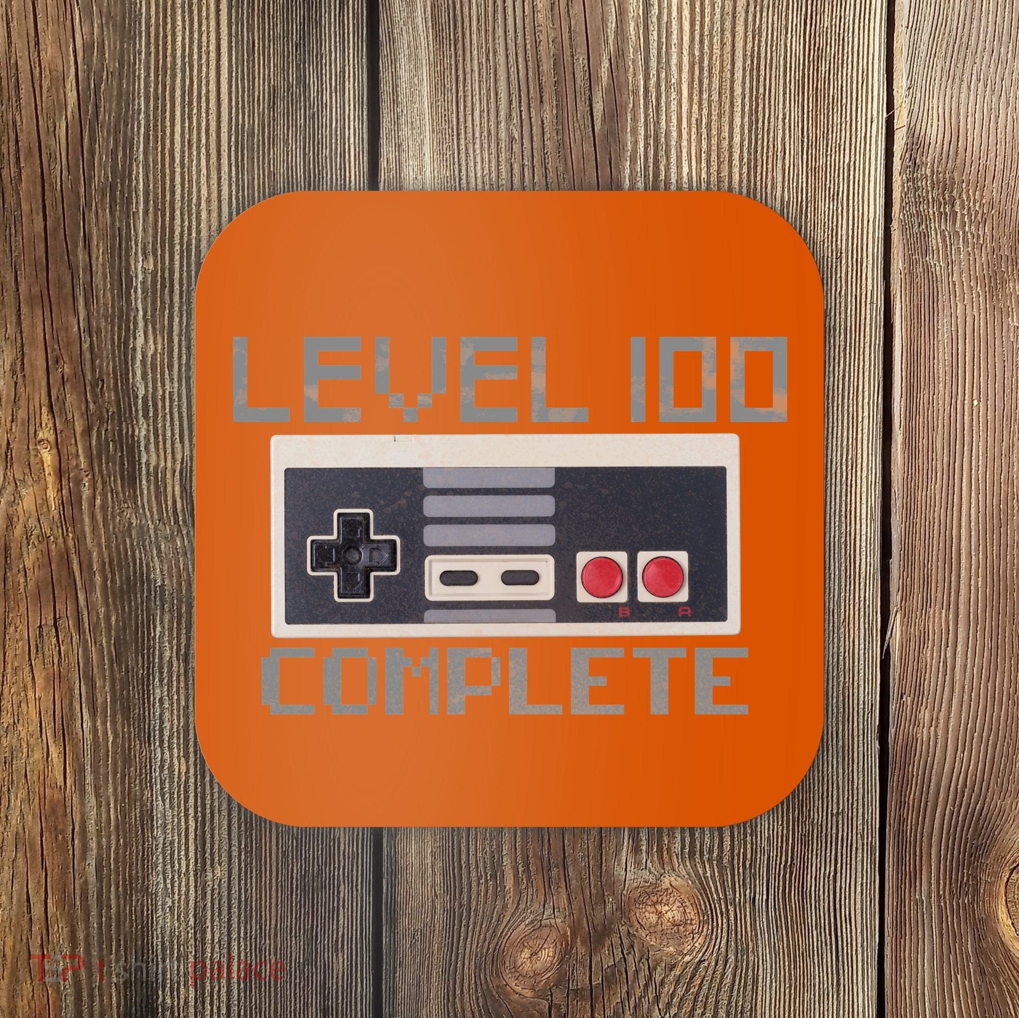 Level 100 Complete Retro Gamer 100th Birthday Coaster