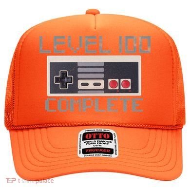 Level 100 Complete Retro Gamer 100th Birthday Hat