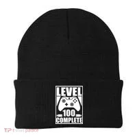 Level 100 Complete Video Gamer 100th Birthday Beanie thumb 0
