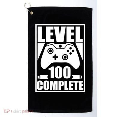 Level 100 Complete Video Gamer 100th Birthday Golf Towel