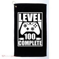 Level 100 Complete Video Gamer 100th Birthday Golf Towel thumb 0
