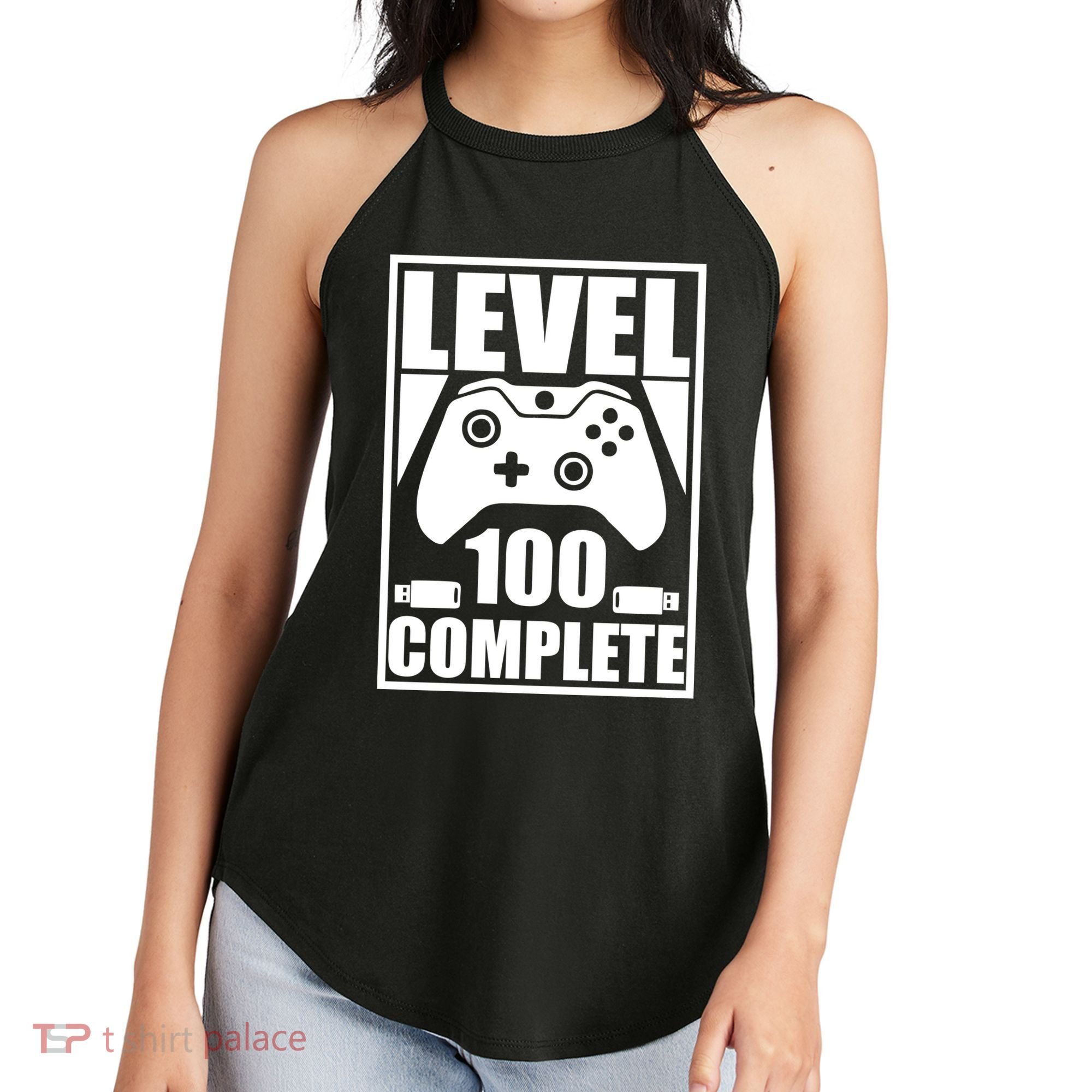 Level 100 Complete Video Gamer 100th Birthday Women's Perfect Tri Rocker Tank