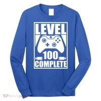 Level 100 Complete Video Gamer 100th Birthday Long Sleeve Shirt thumb 0