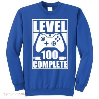 Level 100 Complete Video Gamer 100th Birthday Sweatshirt