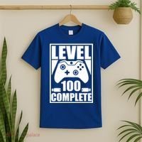 Level 100 Complete Video Gamer 100th Birthday T-Shirt thumb 2