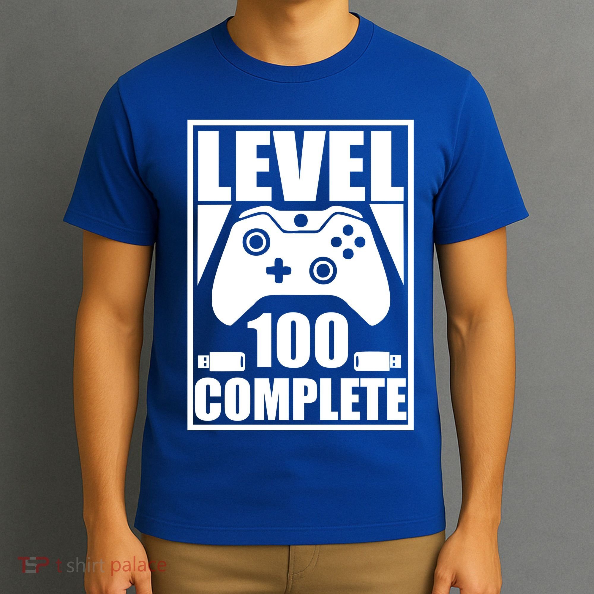 Level 100 Complete Video Gamer 100th Birthday T-Shirt