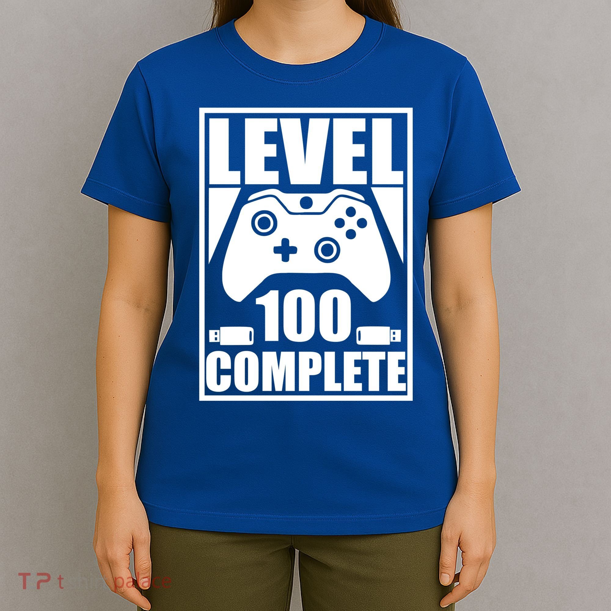 Level 100 Complete Video Gamer 100th Birthday T-Shirt