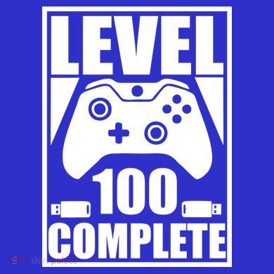 Level 100 Complete Video Gamer 100th Birthday T-Shirt