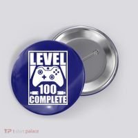 Level 100 Complete Video Gamer 100th Birthday Button thumb 0