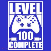 Level 100 Complete Video Gamer 100th Birthday Button thumb 1