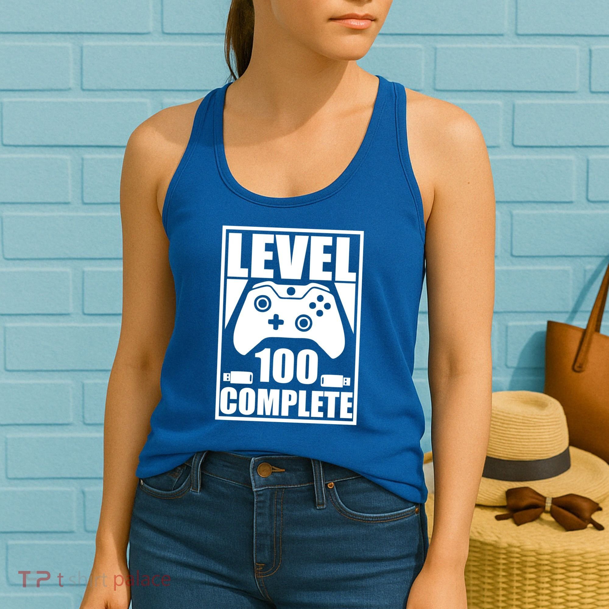 Level 100 Complete Video Gamer 100th Birthday Women's Tank Top
