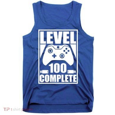 Level 100 Complete Video Gamer 100th Birthday Tank Top