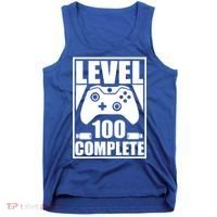 Level 100 Complete Video Gamer 100th Birthday Tank Top thumb 0