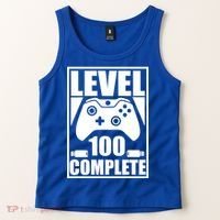 Level 100 Complete Video Gamer 100th Birthday Tank Top thumb 2