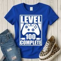 Level 100 Complete Video Gamer 100th Birthday Women's T-Shirt thumb 3