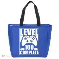Level 100 Complete Video Gamer 100th Birthday Tote Bag thumb 0