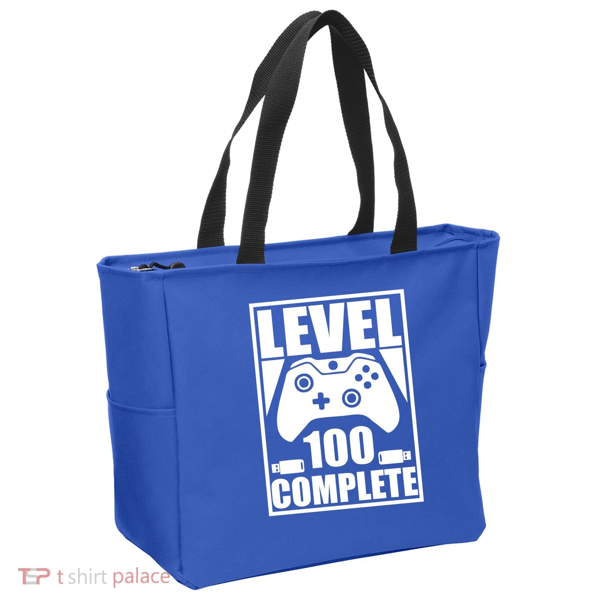 Level 100 Complete Video Gamer 100th Birthday Tote Bag