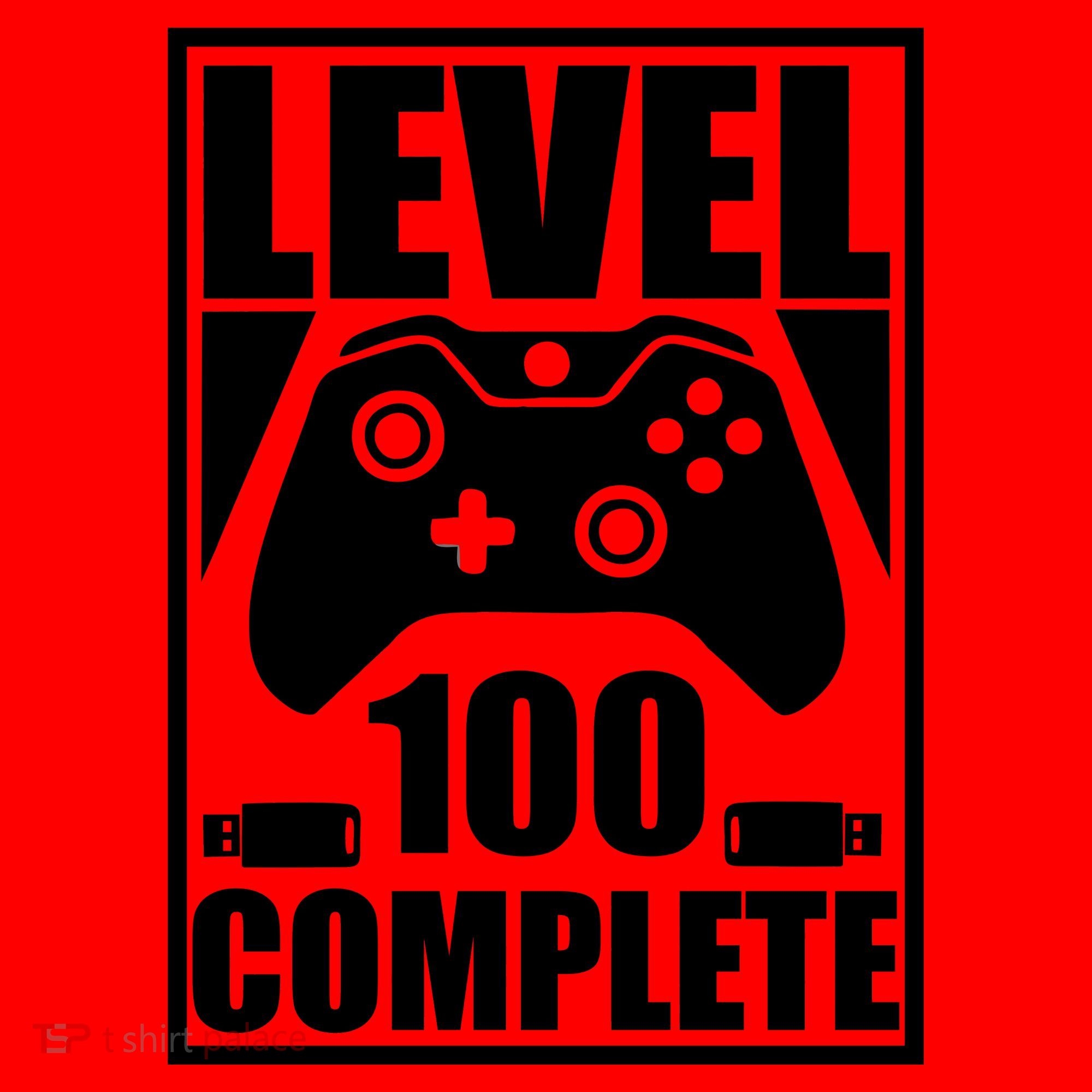 Level 100 Complete Video Gamer 100th Birthday Santa Hat