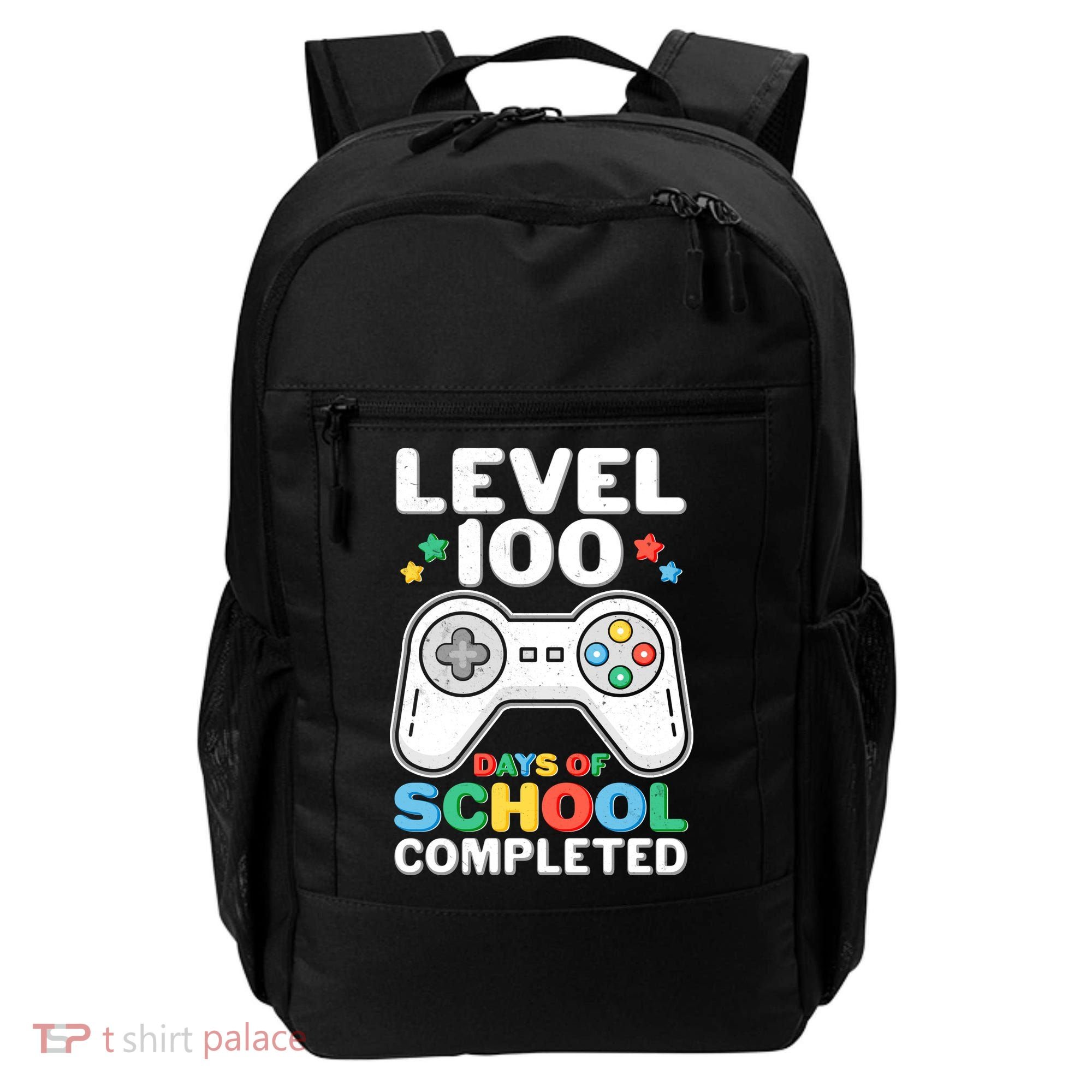 Level 100 Days Of School Completed Gamer Backpack