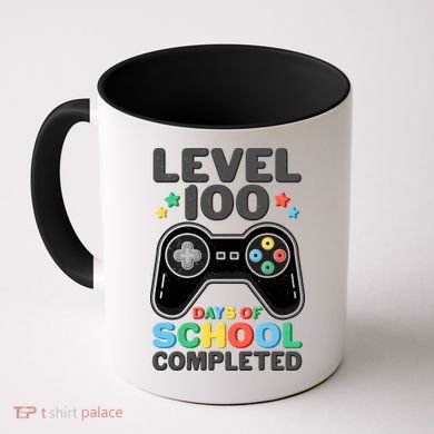 Level 100 Days Of School Completed Gamer Coffee Mug