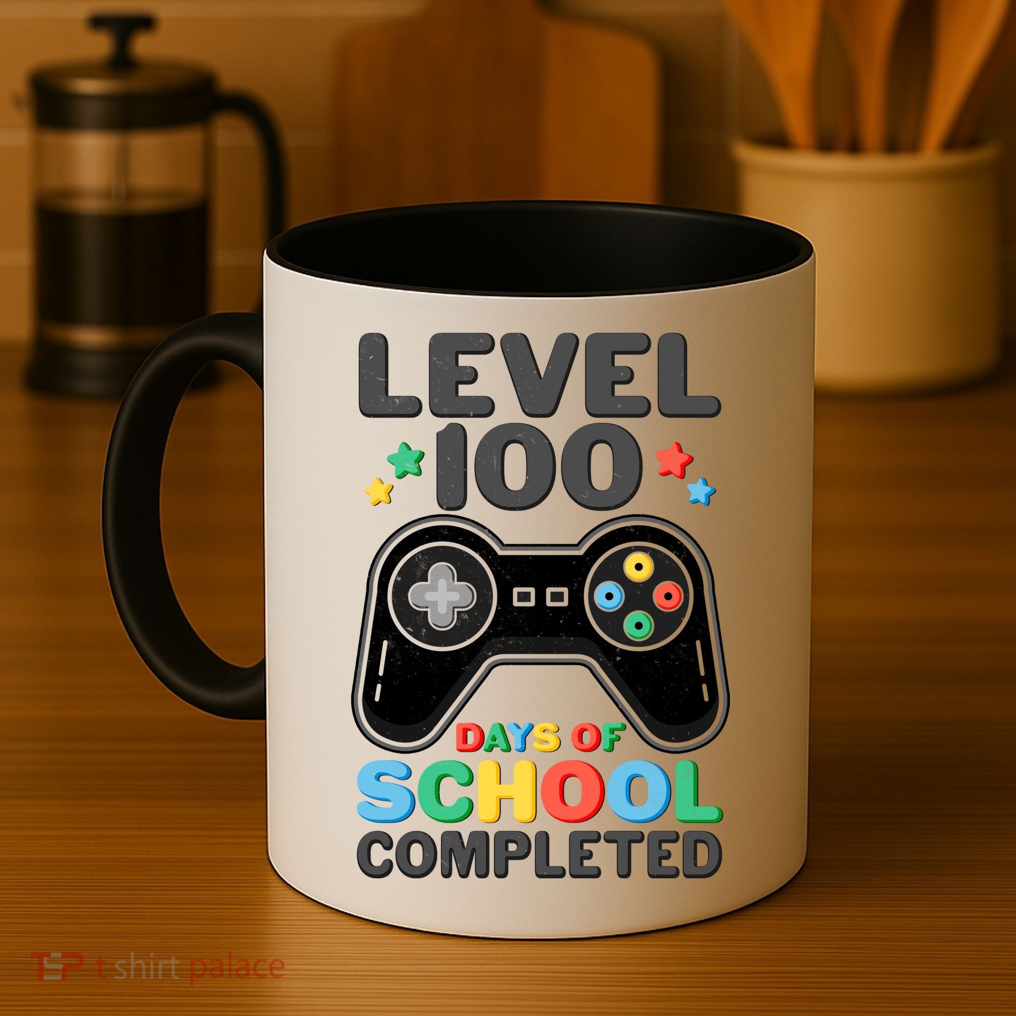 Level 100 Days Of School Completed Gamer Coffee Mug