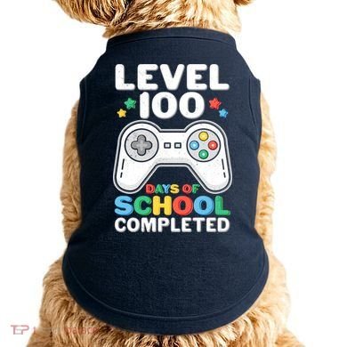 Level 100 Days Of School Completed Gamer Doggie Tank