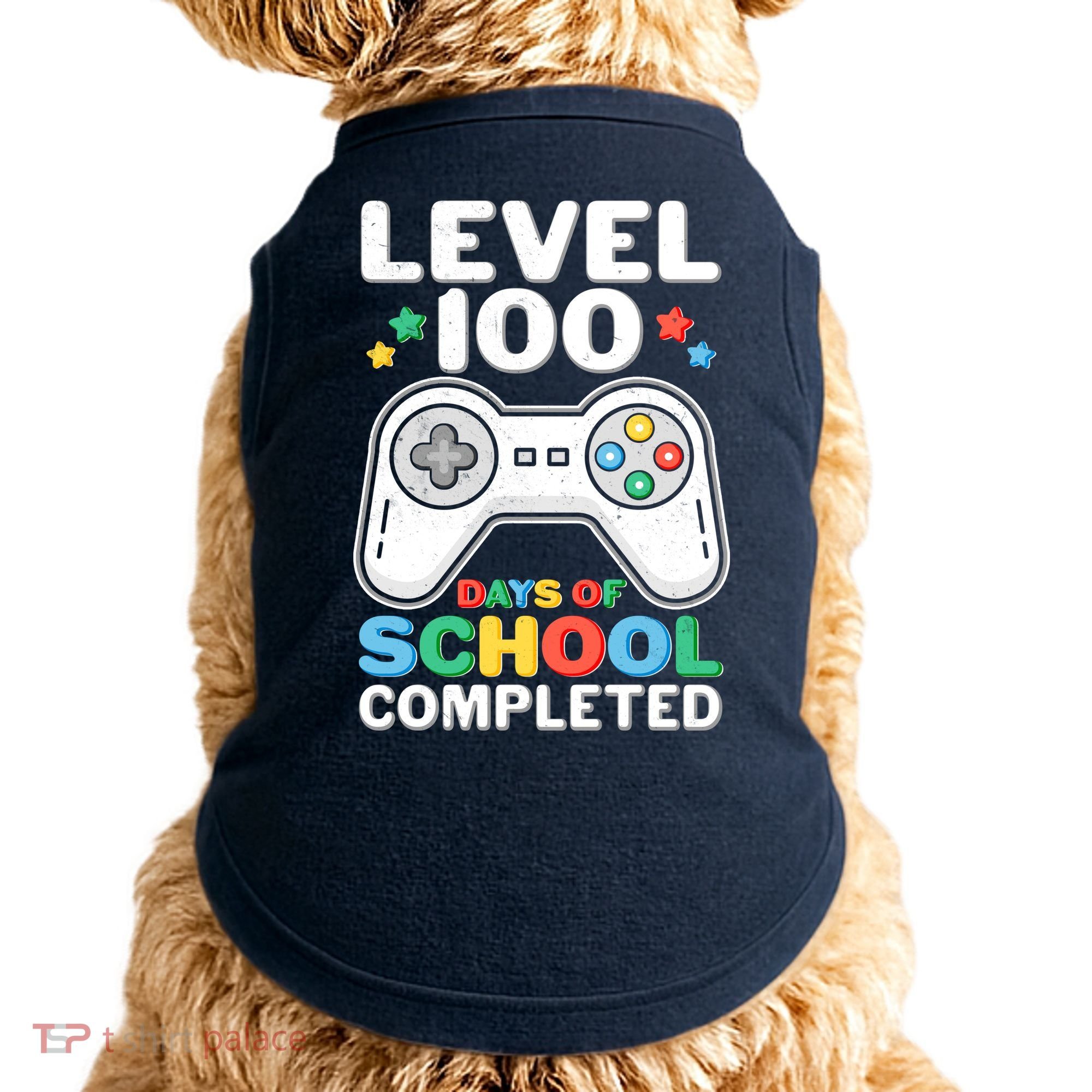 Level 100 Days Of School Completed Gamer Doggie Tank