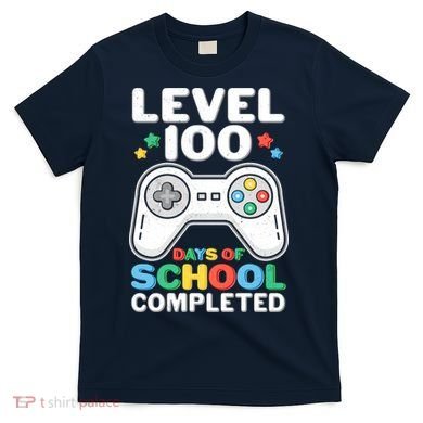 Level 100 Days Of School Completed Gamer T-Shirt