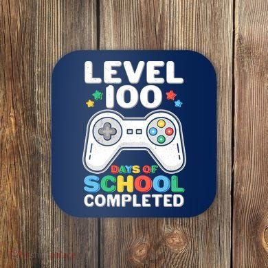 Level 100 Days Of School Completed Gamer Coaster