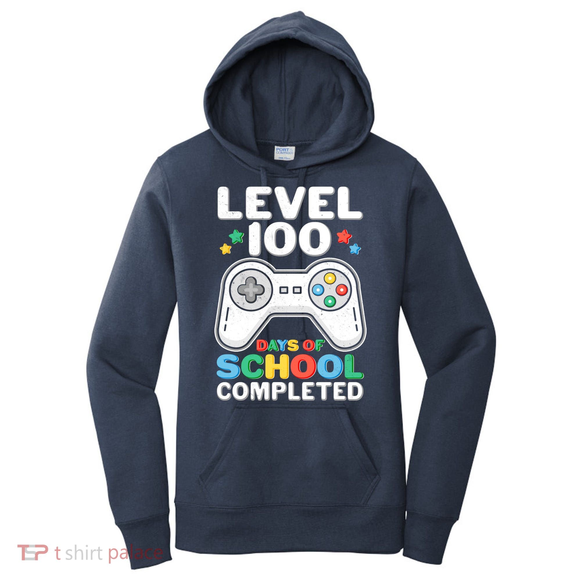 Level 100 Days Of School Completed Gamer Women's Hoodie
