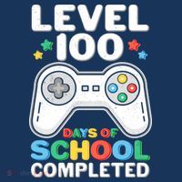 Level 100 Days Of School Completed Gamer Mousepad thumb 1