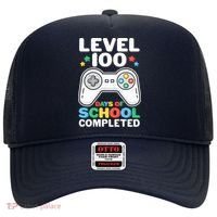 Level 100 Days Of School Completed Gamer Hat thumb 0
