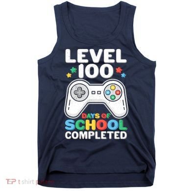 Level 100 Days Of School Completed Gamer Tank Top