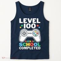 Level 100 Days Of School Completed Gamer Tank Top thumb 2