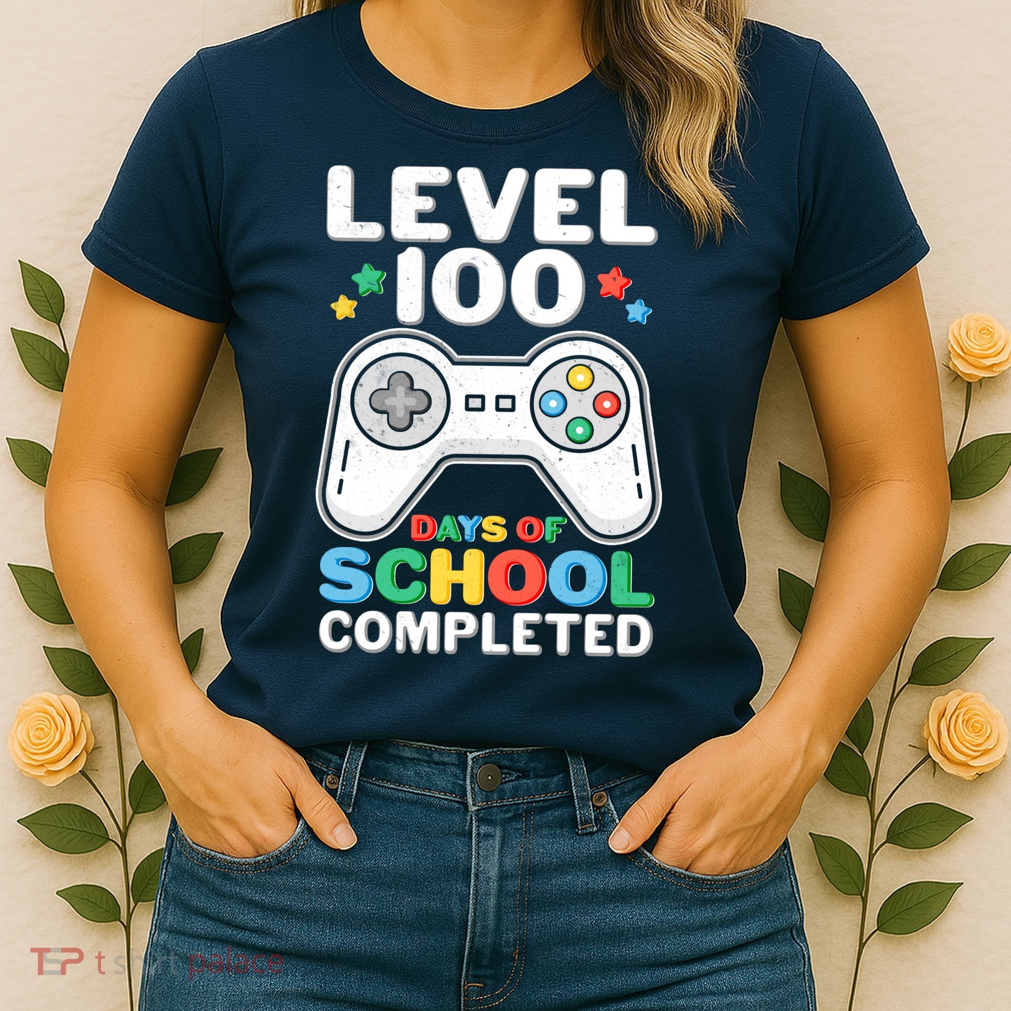 Level 100 Days Of School Completed Gamer Women's T-Shirt