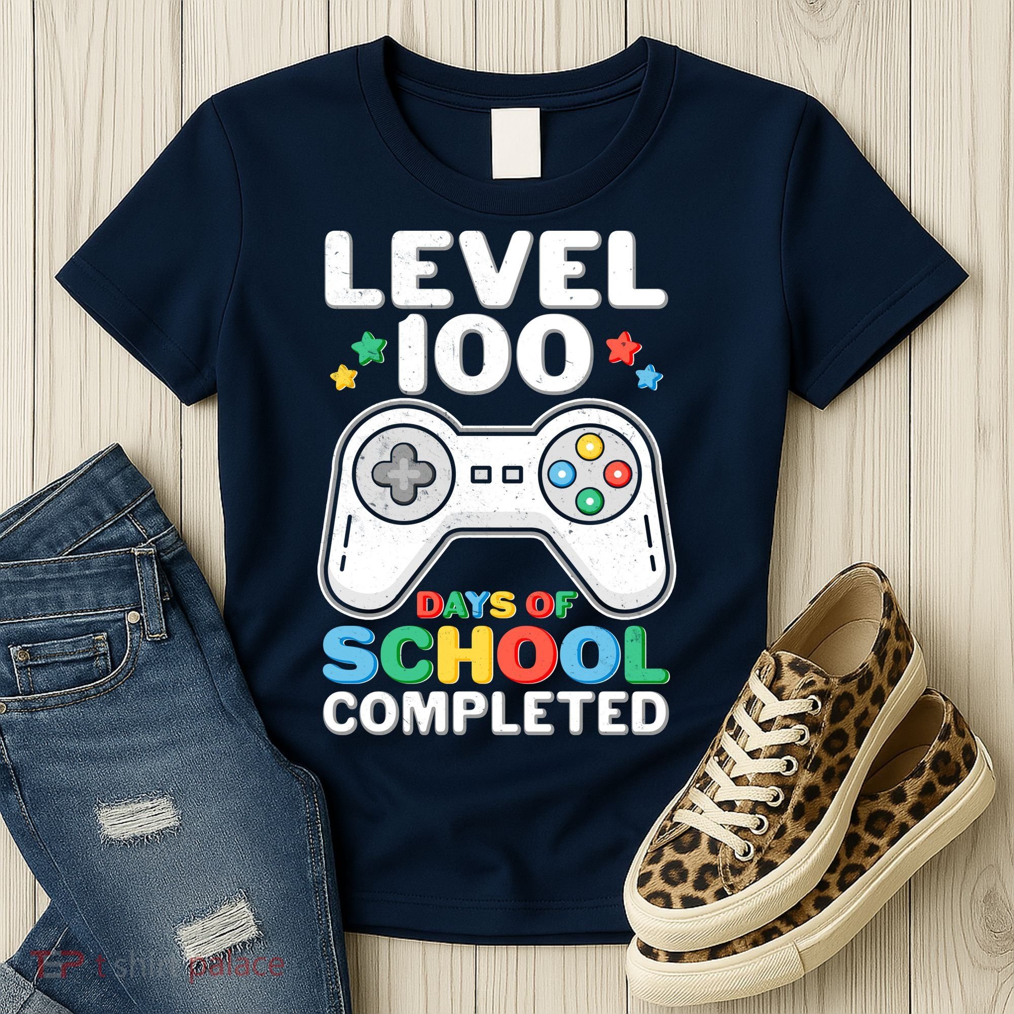 Level 100 Days Of School Completed Gamer Women's T-Shirt