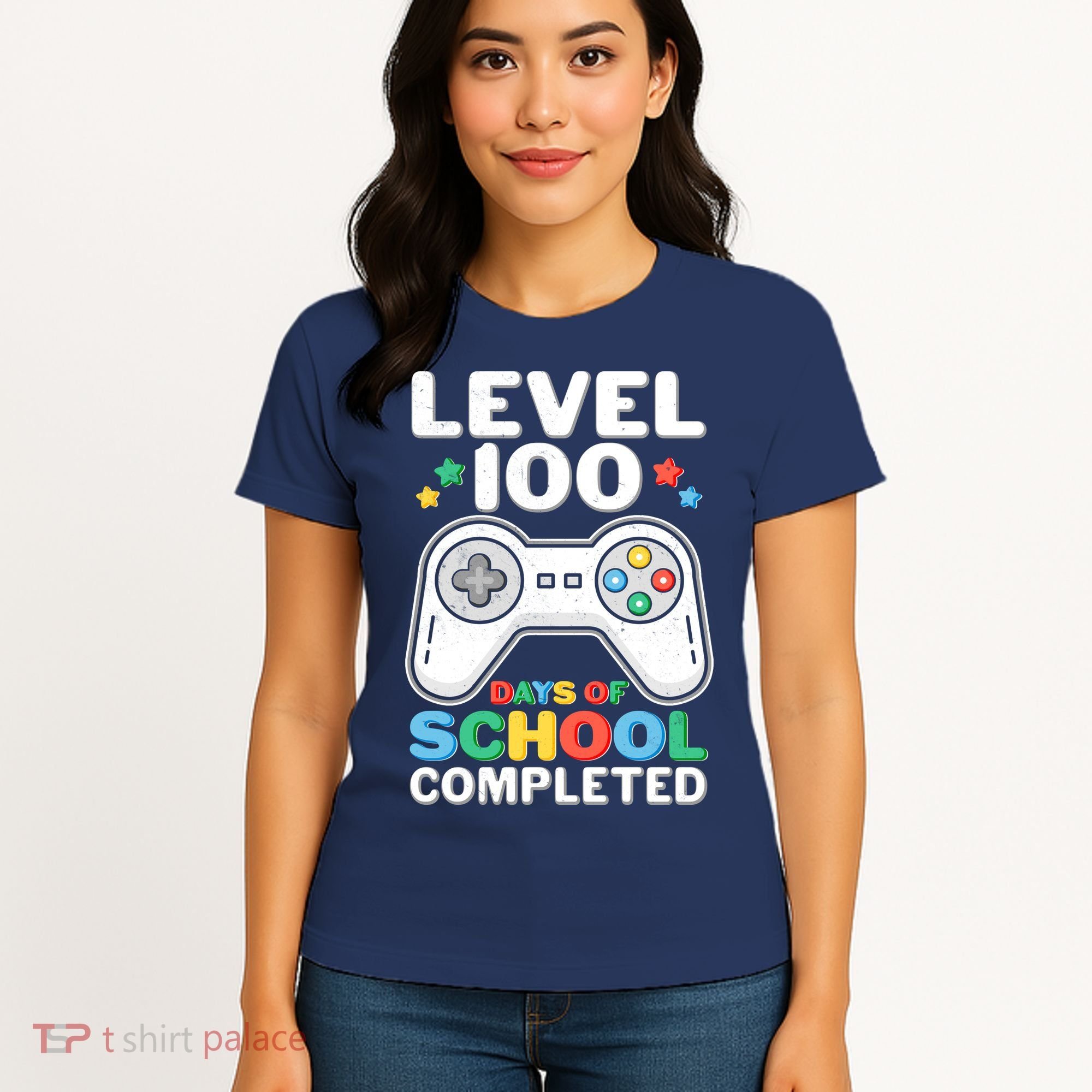Level 100 Days Of School Completed Gamer Women's T-Shirt