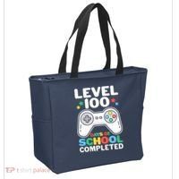 Level 100 Days Of School Completed Gamer Tote Bag thumb 2