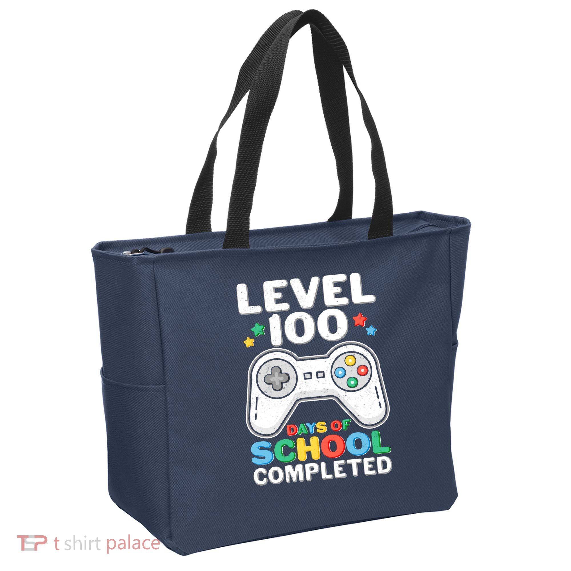 Level 100 Days Of School Completed Gamer Tote Bag