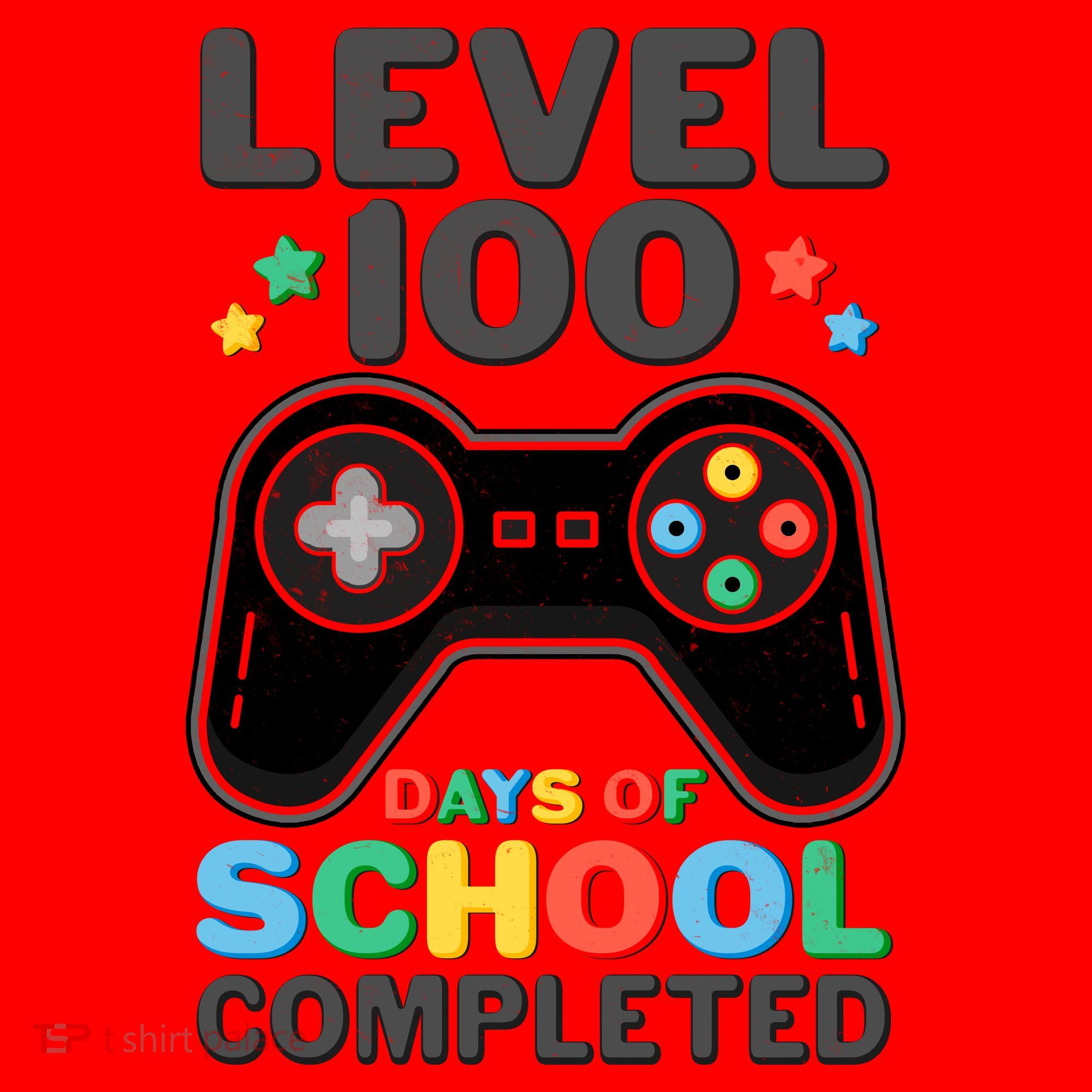Level 100 Days Of School Completed Gamer Santa Hat
