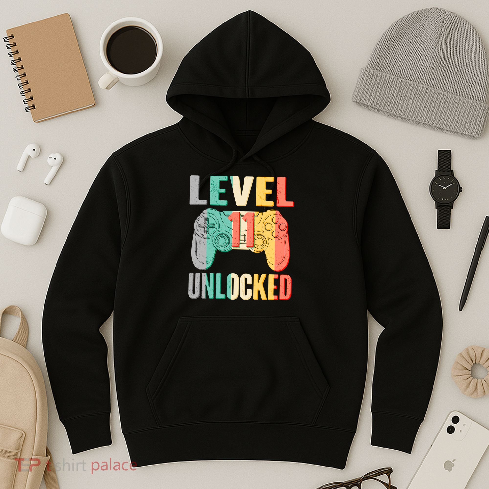 Level 11 Unlocked 11th Birthday Hoodie