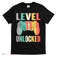 Level 11 Unlocked 11th Birthday T-Shirt thumb 0