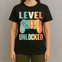 Level 11 Unlocked 11th Birthday T-Shirt thumb 4
