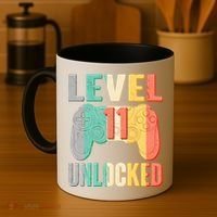 Level 11 Unlocked 11th Birthday Coffee Mug thumb 4